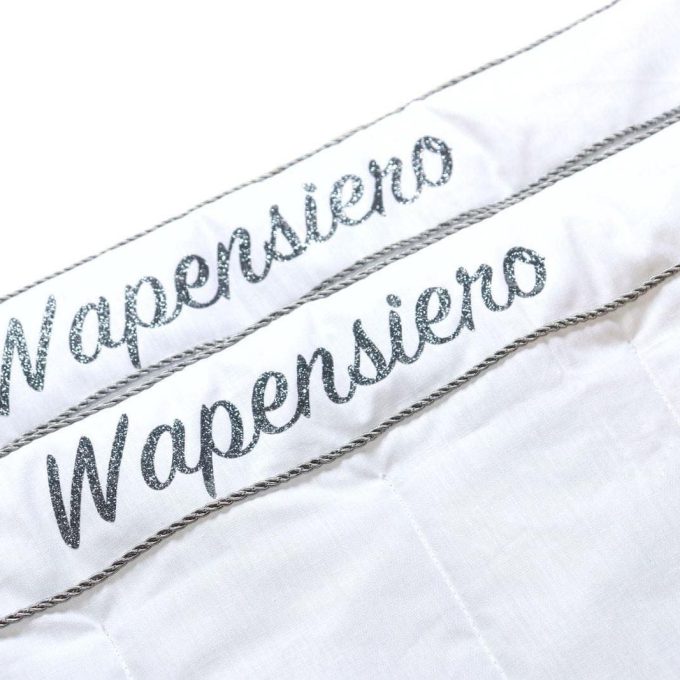 Bandagierunterlagen 'Basic' +NAME - VB, Weiß/Silber
